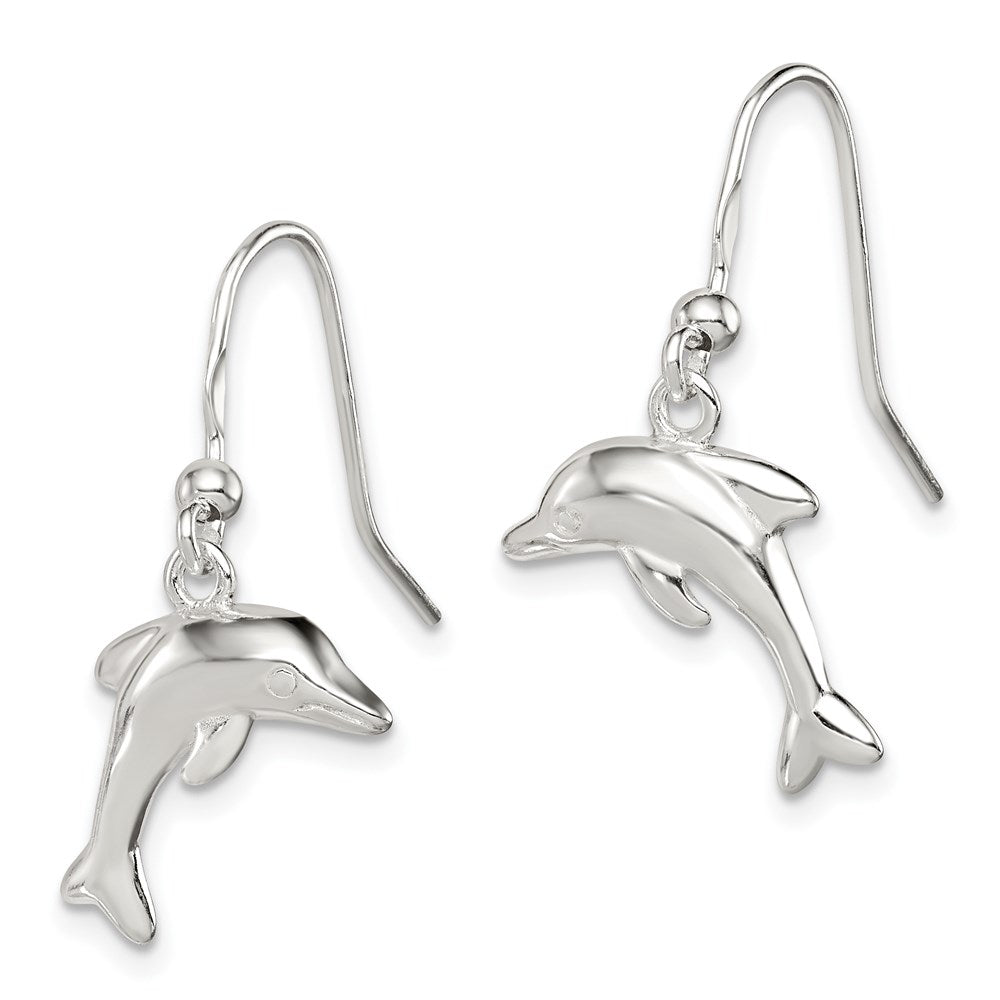 Sterlingsilber Poliert Delfin Ohrhänger