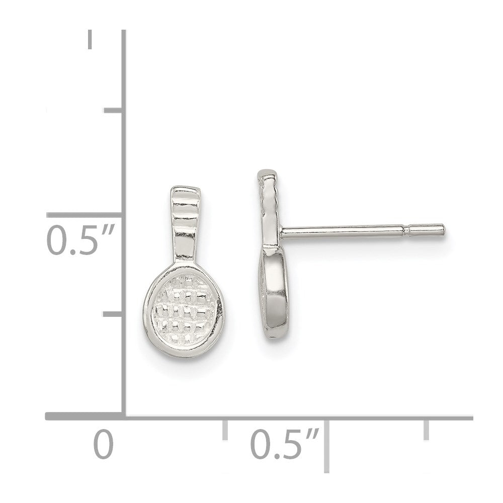 Sterlingsilber Tennis Schläger Mini Ohrringe