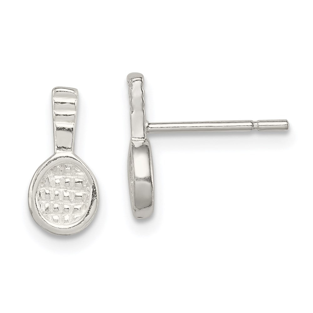 Sterlingsilber Tennis Schläger Mini Ohrringe