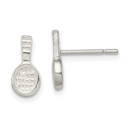 Sterlingsilber Tennis Schläger Mini Ohrringe