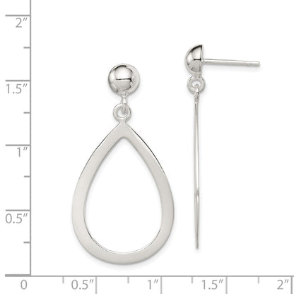Sterlingsilber Poliert Tropfen Stecker Ohrhänger