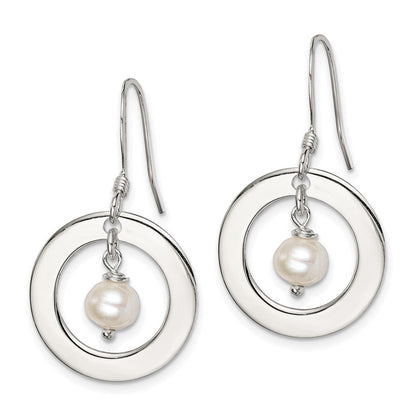 Sterlingsilber Weiß Fw Zuchtperle Ohrhänger
