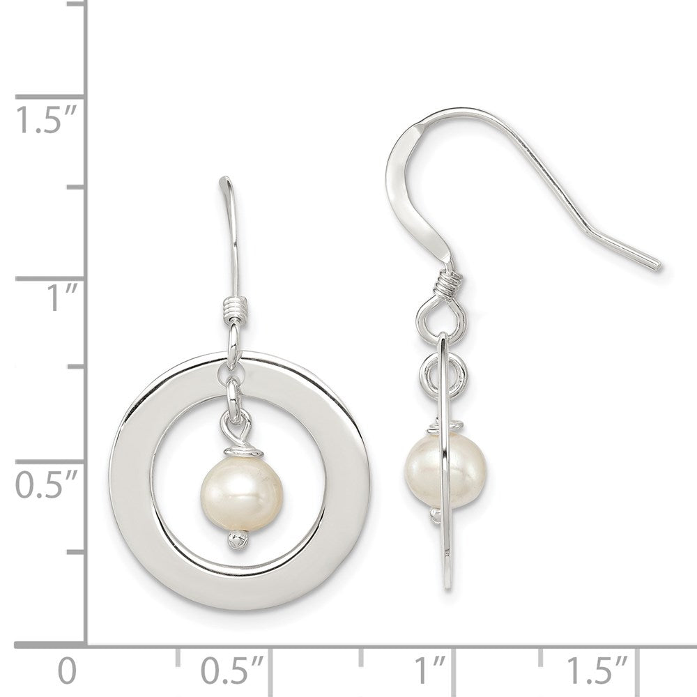 Sterlingsilber Weiß Fw Zuchtperle Ohrhänger