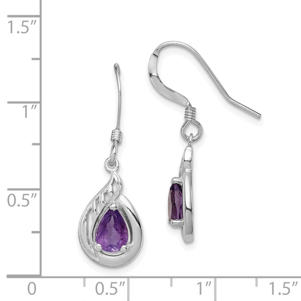 Sterlingsilber Amethyst Poliert Fantasie Ohrhänger