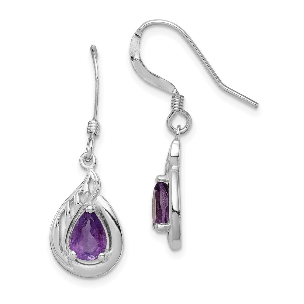 Sterlingsilber Amethyst Poliert Fantasie Ohrhänger