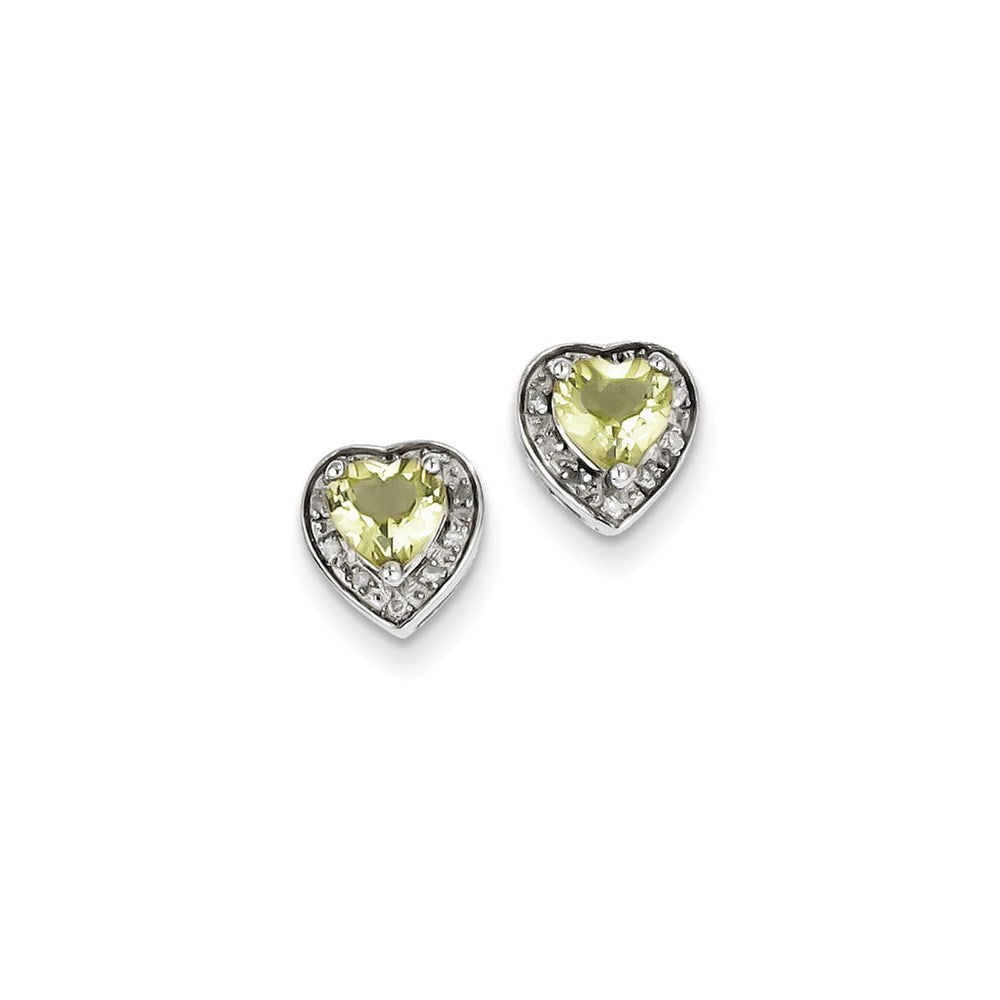 Sterlingsilber Diamant & Zitrone Quarz Ohrring