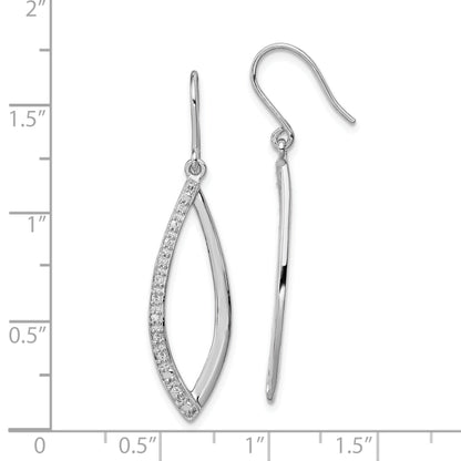 Sterlingsilber Rhodium Diamant. Ohrhänger