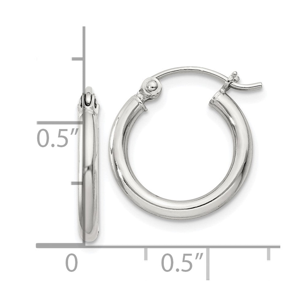 Sterlingsilber 2mm Rund Creolen