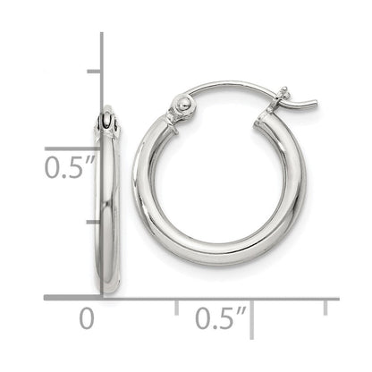 Sterlingsilber 2mm Rund Creolen