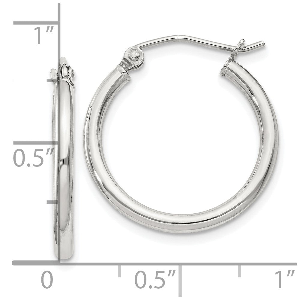 Sterlingsilber 2mm Rund Creolen