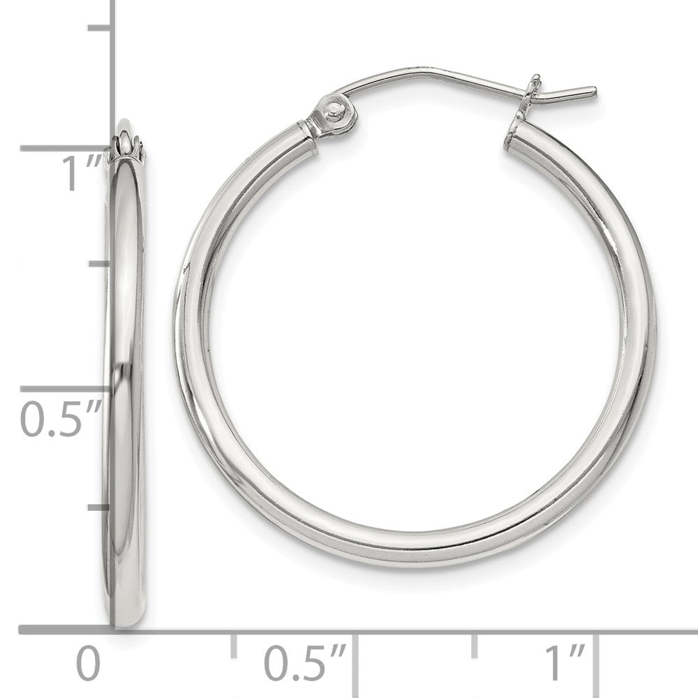 Sterlingsilber 2mm Rund Creolen