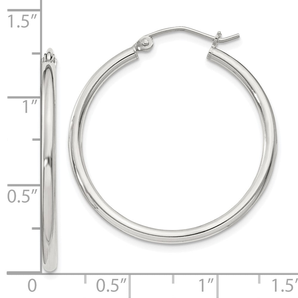 Sterlingsilber 2mm Rund Creolen