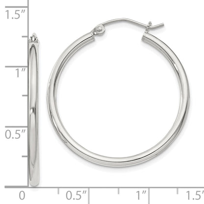 Sterlingsilber 2mm Rund Creolen