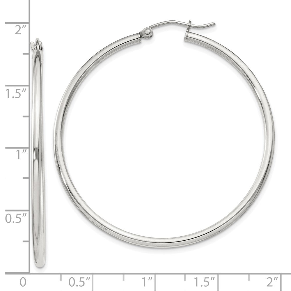 Sterlingsilber 2mm Rund Creolen