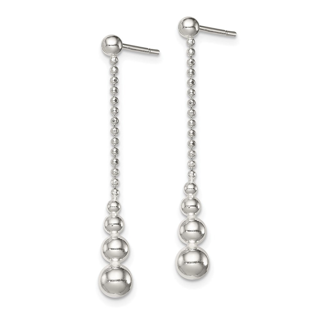 Sterlingsilber Poliert Tropfen & Perle Stecker Ohrhänger