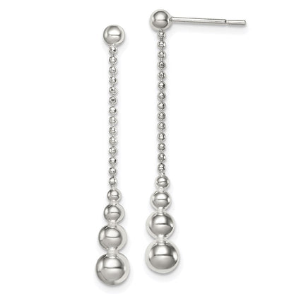 Sterlingsilber Poliert Tropfen & Perle Stecker Ohrhänger