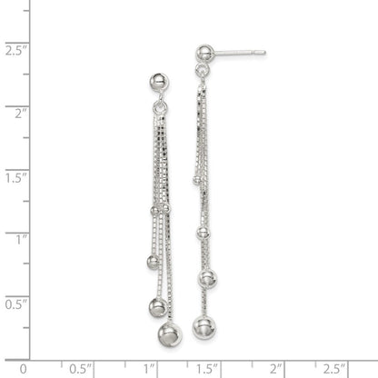 Sterlingsilber Poliert Abgestuft Gekugelt Kette Stecker Ohrhänger