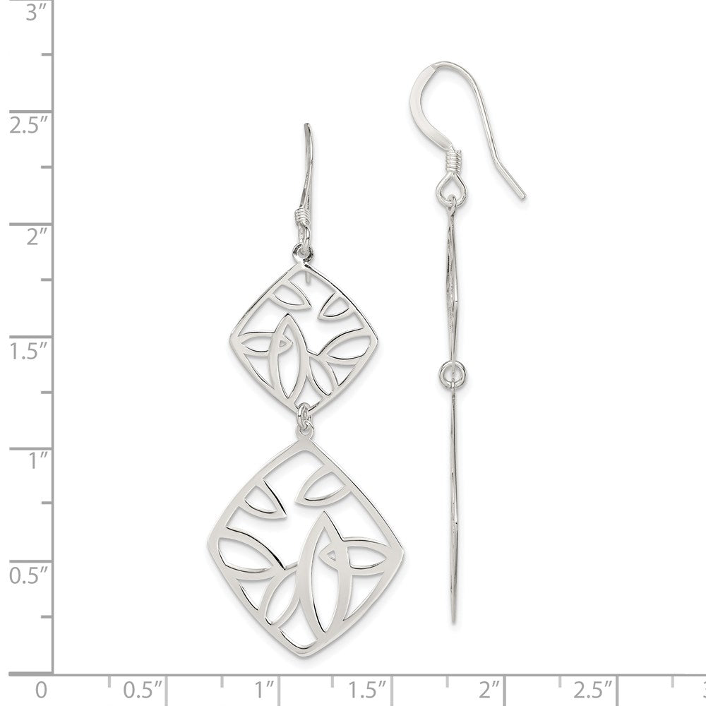 Sterlingsilber Poliert Fantasie Geometric Ohrhänger