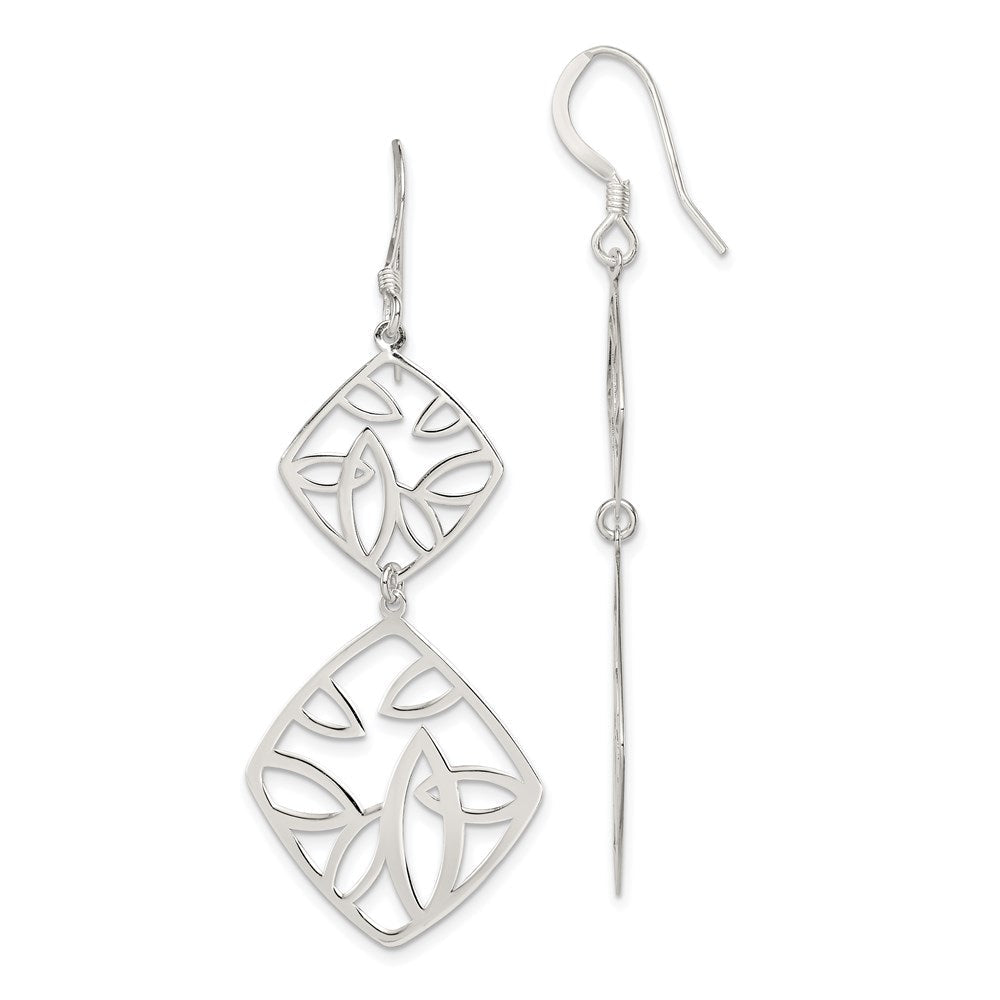 Sterlingsilber Poliert Fantasie Geometric Ohrhänger