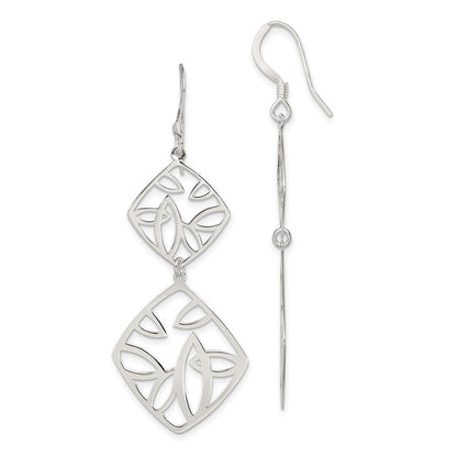 Sterlingsilber Poliert Fantasie Geometric Ohrhänger