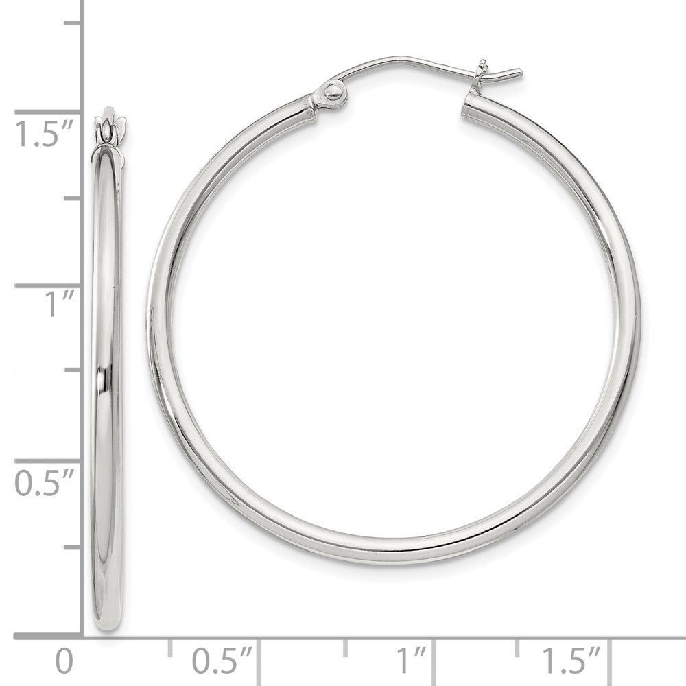 Sterlingsilber 2mm Rund Creolen