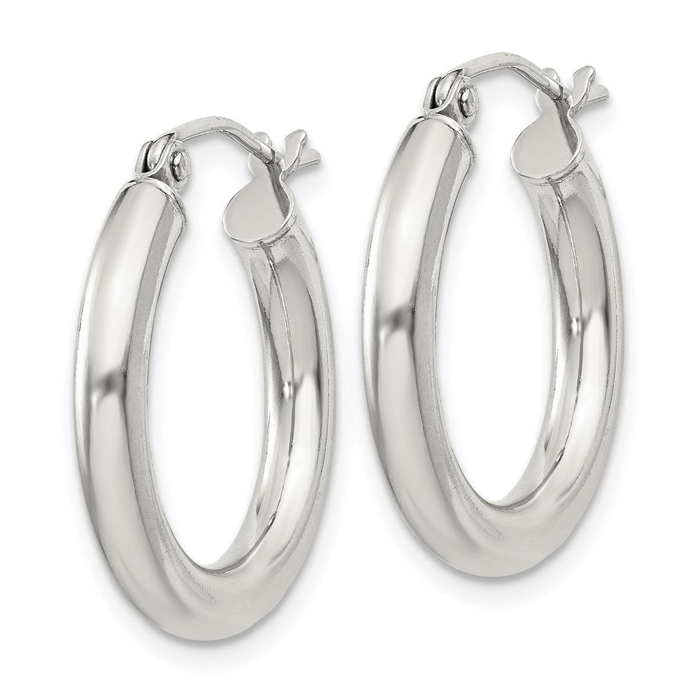 Sterlingsilber 3mm Rund Creolen