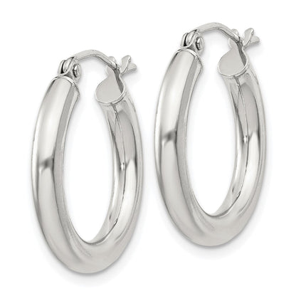 Sterlingsilber 3mm Rund Creolen