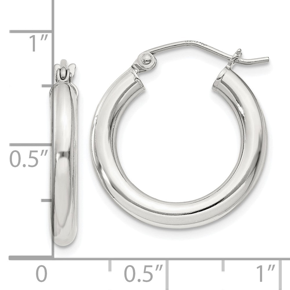 Sterlingsilber 3mm Rund Creolen
