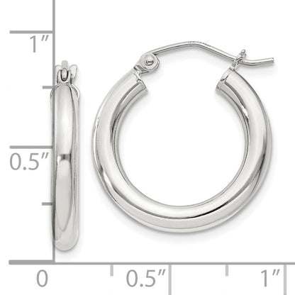 Sterlingsilber 3mm Rund Creolen