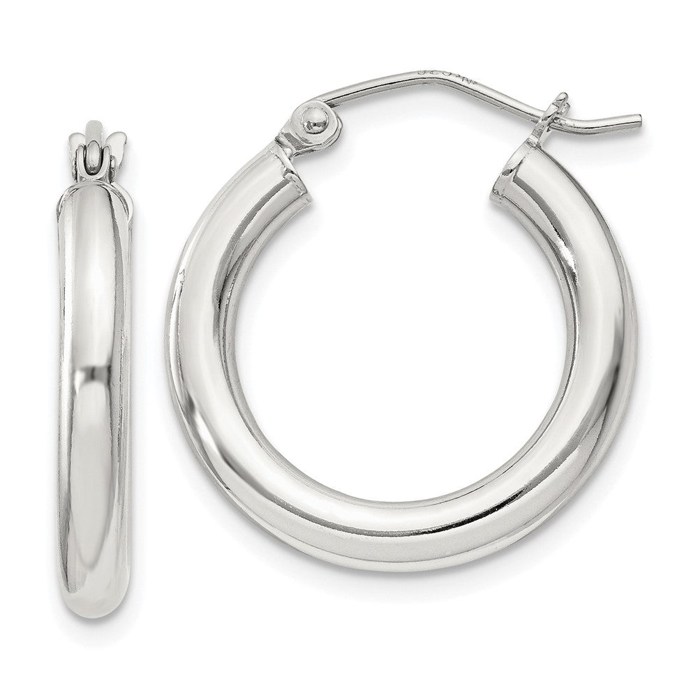 Sterlingsilber 3mm Rund Creolen