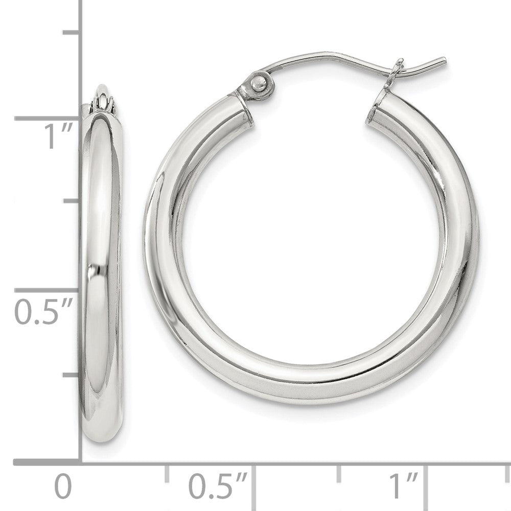 Sterlingsilber 3mm Rund Creolen