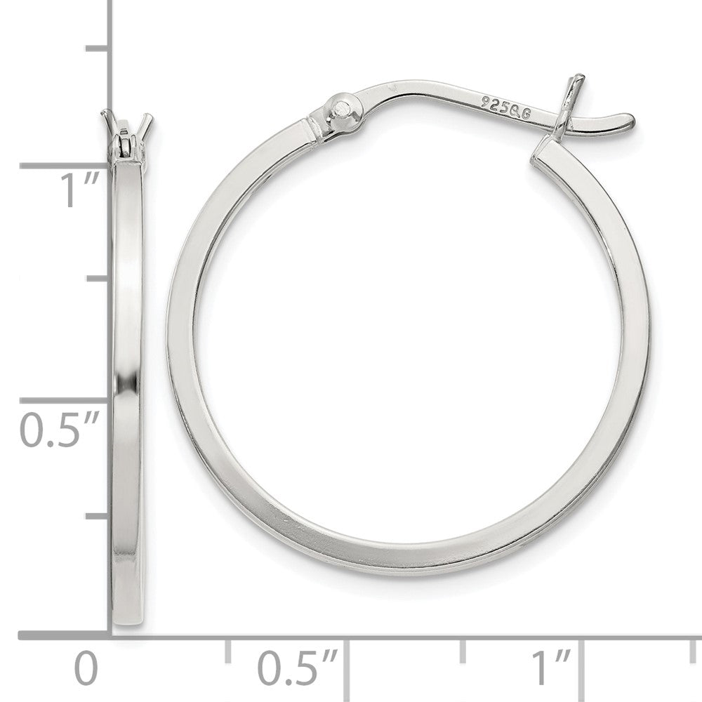 Sterlingsilber 1.5x25mm Creolen