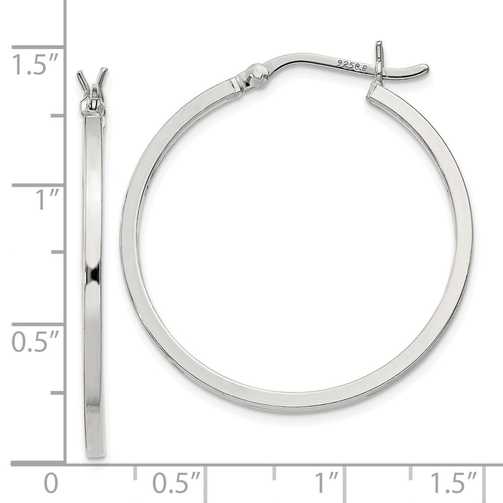 Sterlingsilber 1.5x30mm Creolen