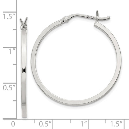 Sterlingsilber 1.5x30mm Creolen