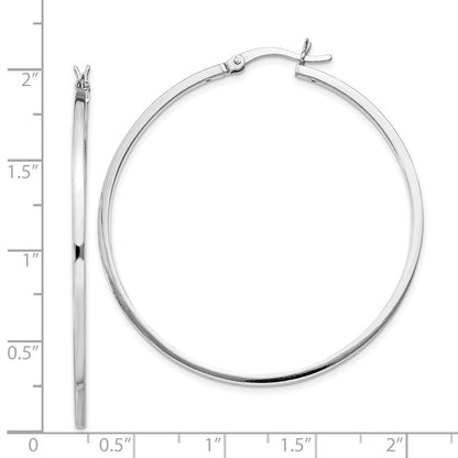 Sterlingsilber Rhodiniert 1.5x45mm Creolen