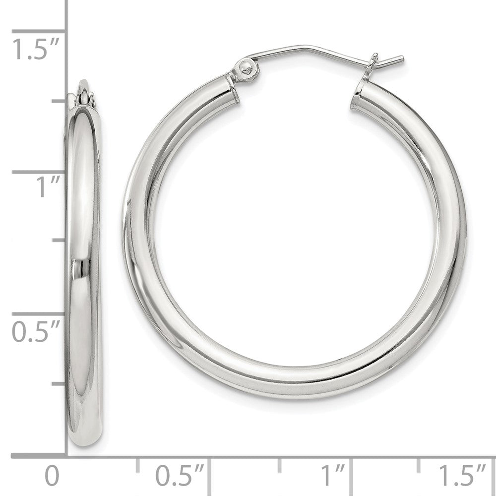 Sterlingsilber 3mm Rund Creolen