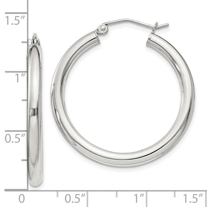 Sterlingsilber 3mm Rund Creolen