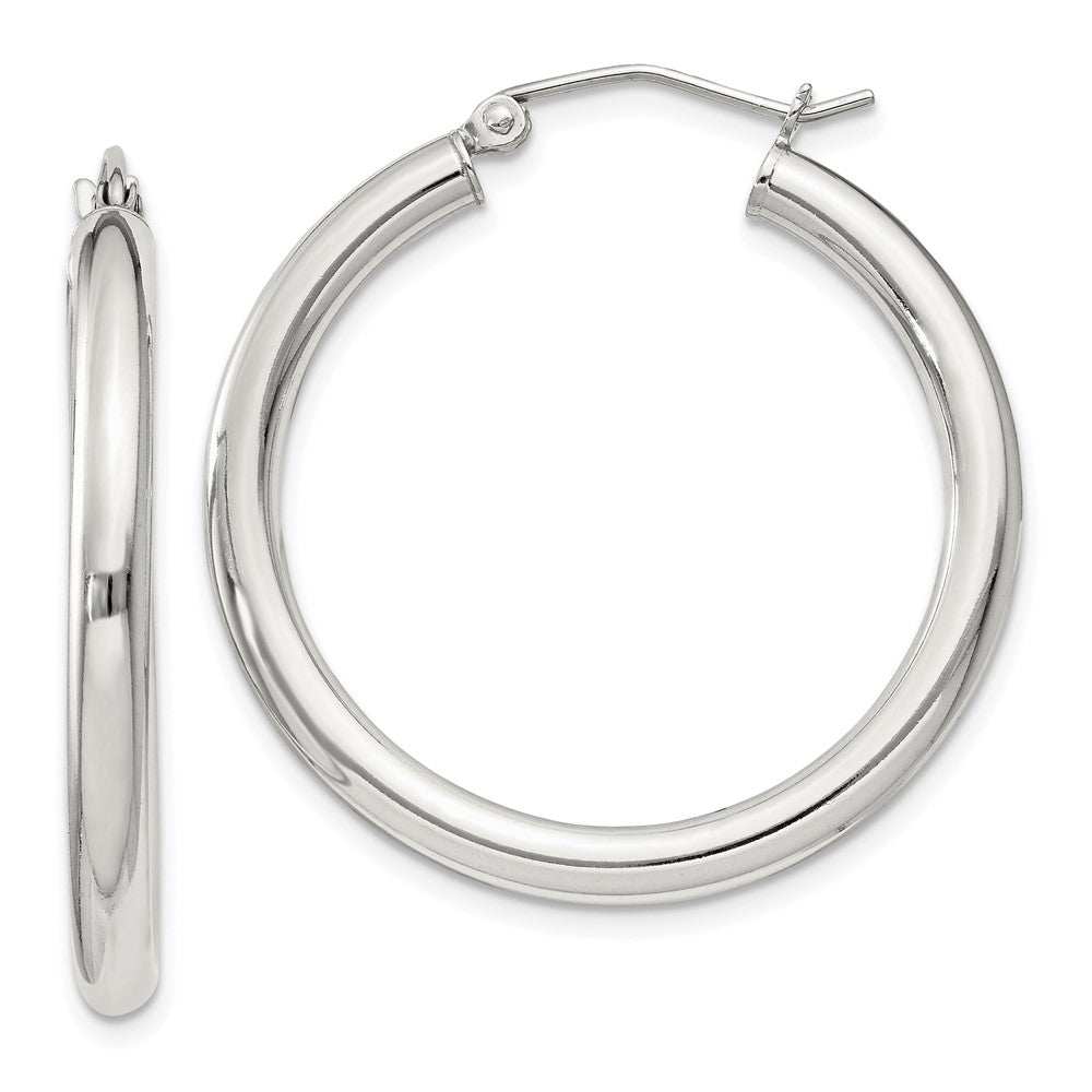 Sterlingsilber 3mm Rund Creolen