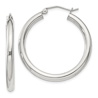 Sterlingsilber 3mm Rund Creolen