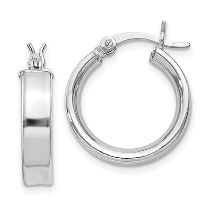 Sterlingsilber Rhodiniert 4x16mm Creolen
