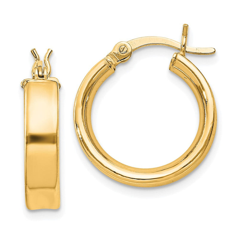 Sterlingsilber Glanz Vergoldet 4x16mm Creolen