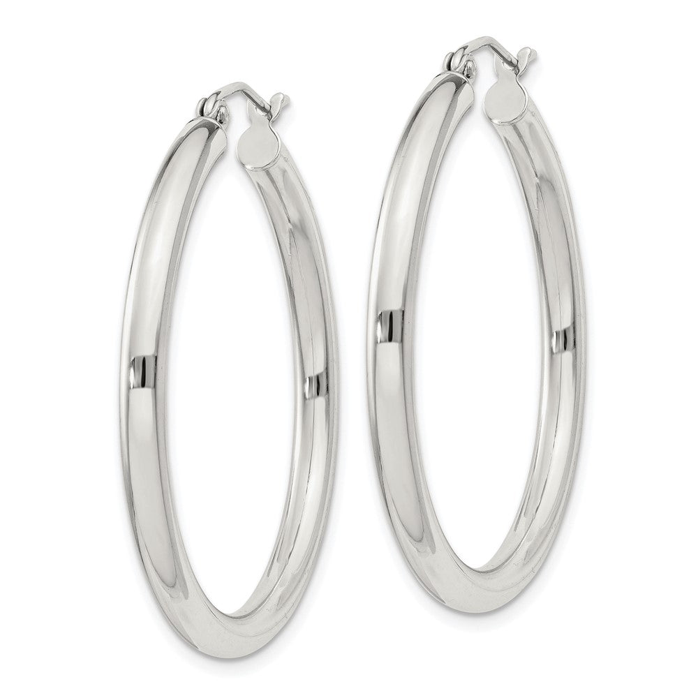 Sterlingsilber 3mm Rund Creolen