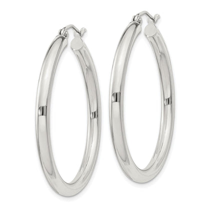 Sterlingsilber 3mm Rund Creolen
