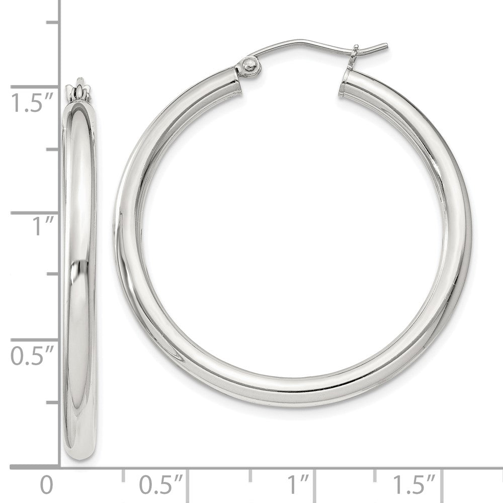 Sterlingsilber 3mm Rund Creolen