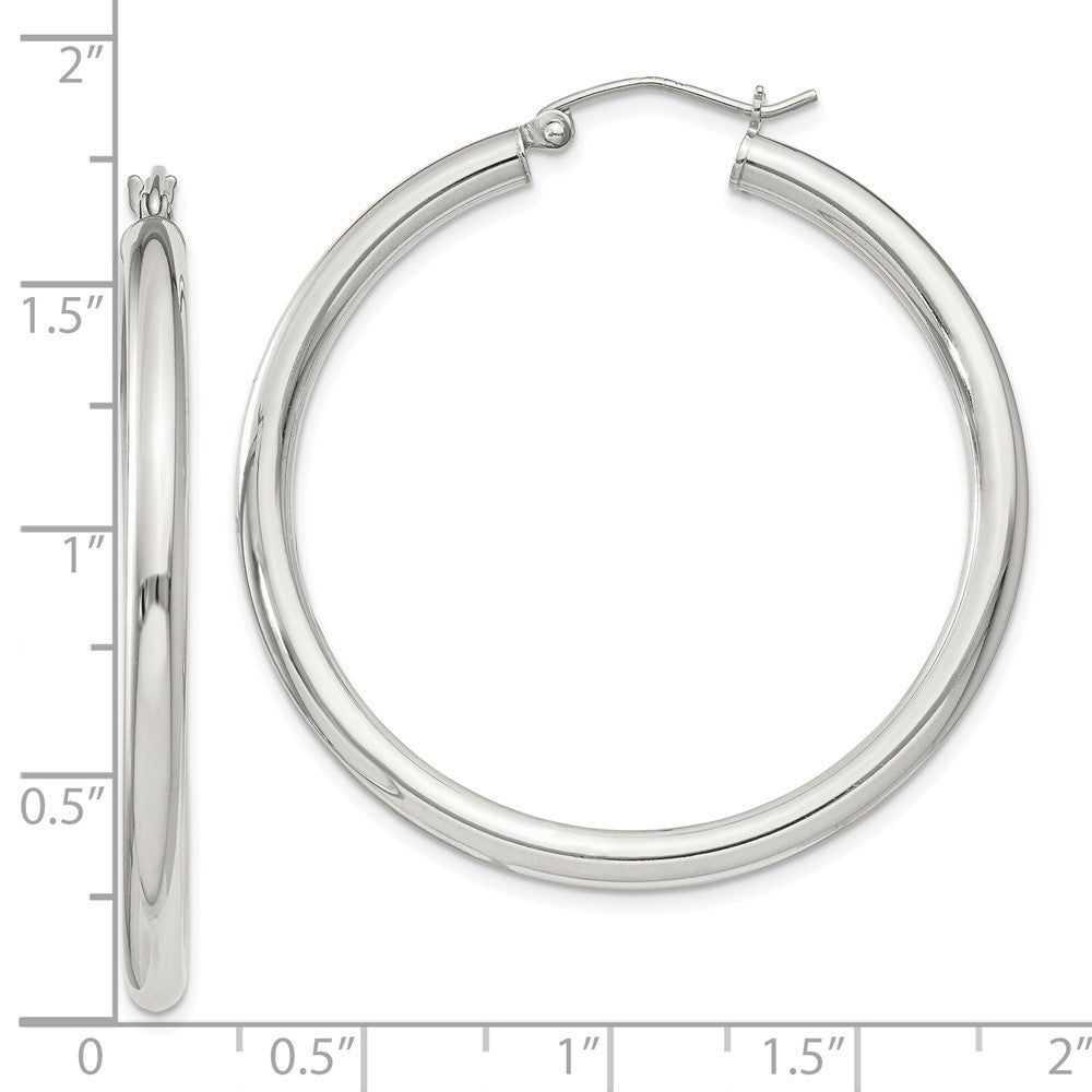 Sterlingsilber 3mm Rund Creolen