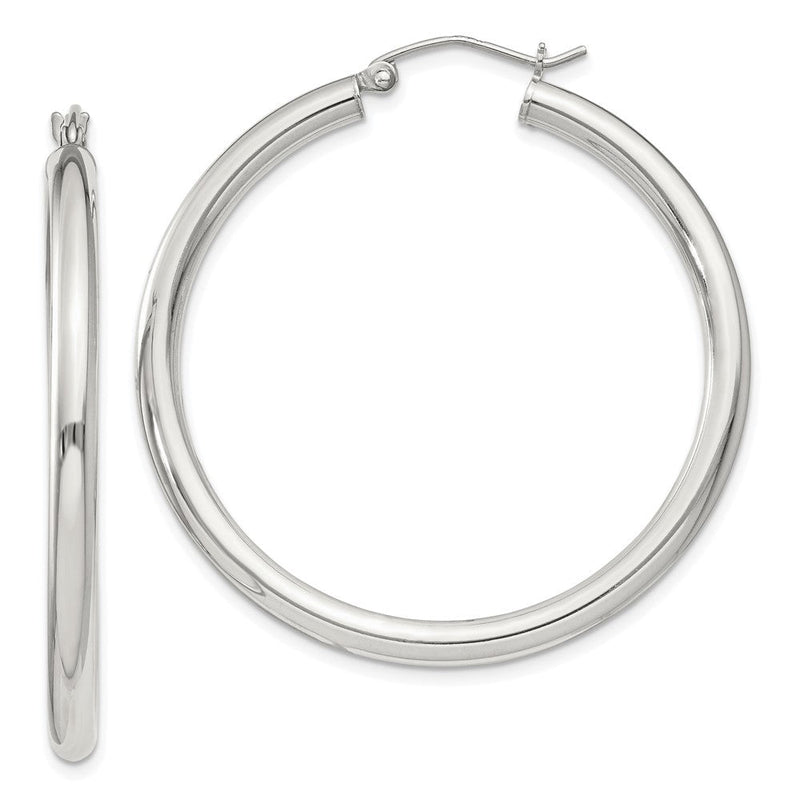 Sterlingsilber 3mm Rund Creolen