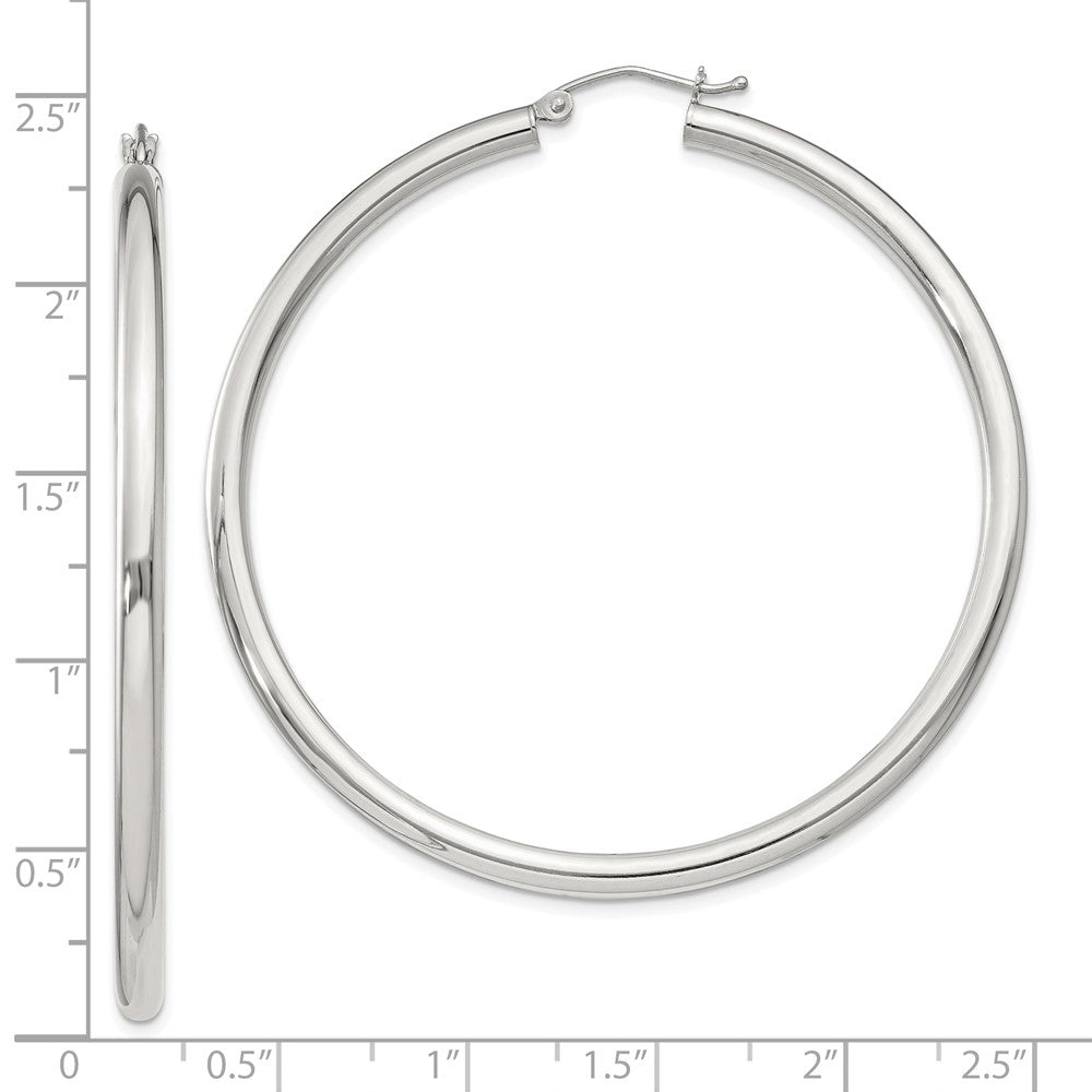 Sterlingsilber 3mm Rund Creolen