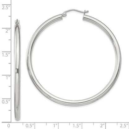 Sterlingsilber 3mm Rund Creolen