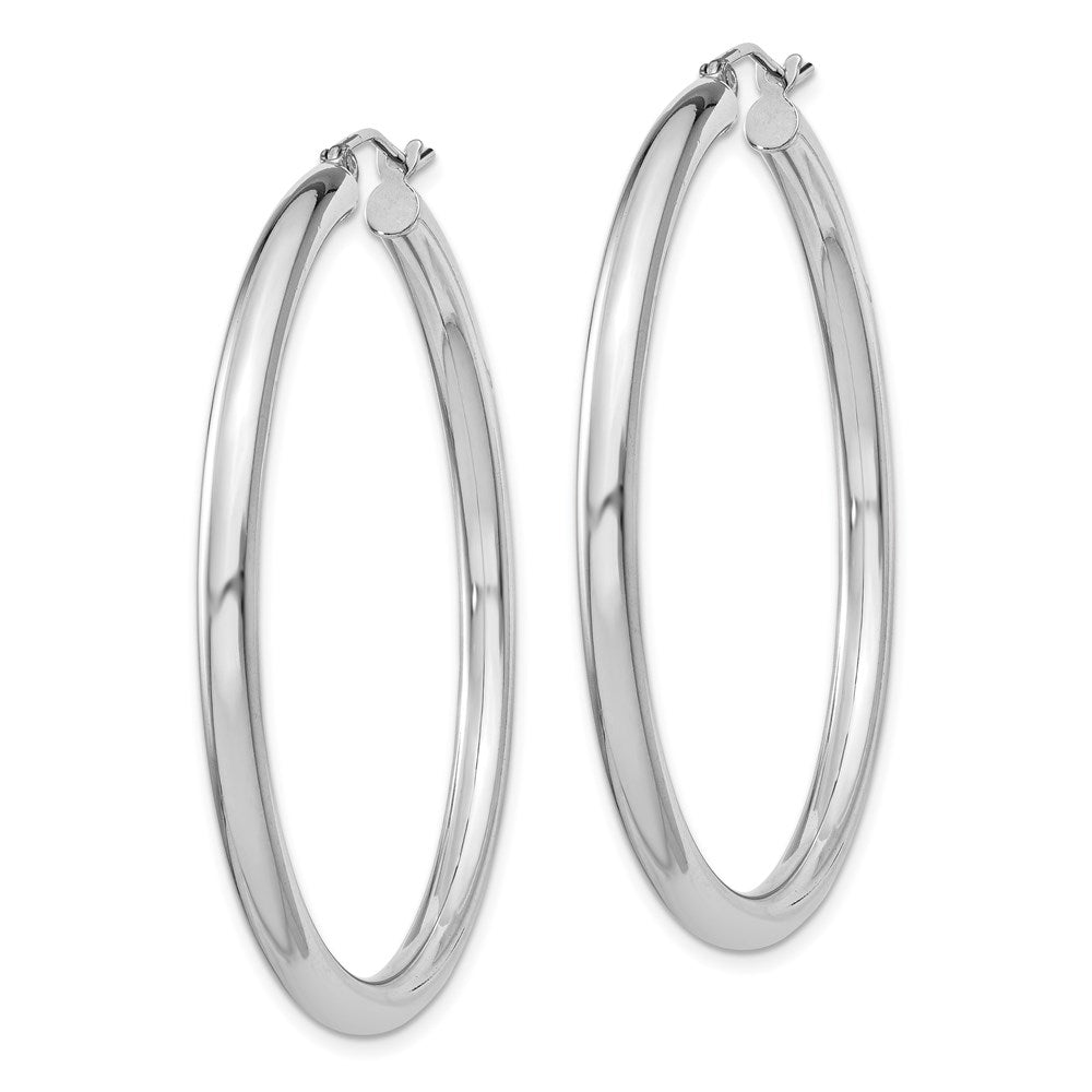 Sterlingsilber Rhodiniert 3mm Rund Creolen