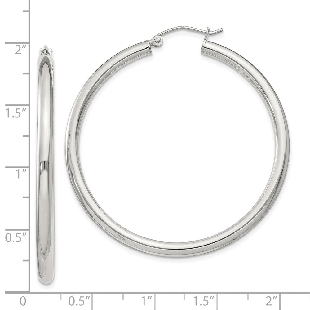 Sterlingsilber 3mm Rund Creolen